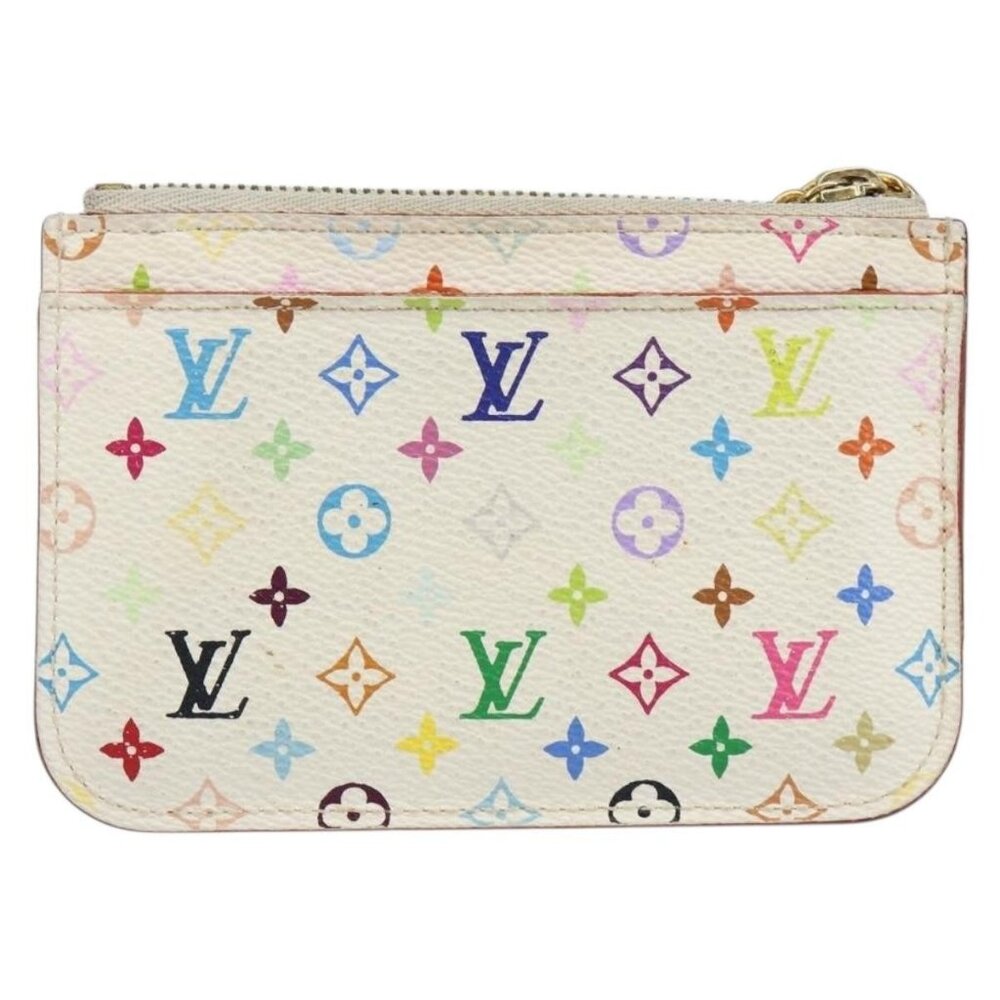 LOUIS VUITTON Multicolor Pochette ClesNM Coin Purse White - Picture 3 of 16